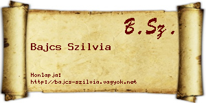 Bajcs Szilvia névjegykártya